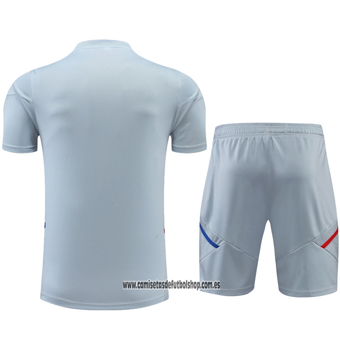 Chandal del Lyon 22-23 Manga Corta Gris - Pantalon Corto